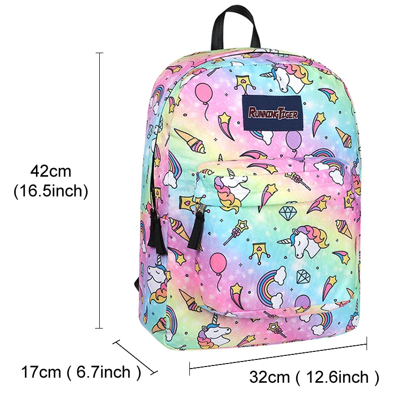 Women's Unicorn Backpack Small Travel School Bag for Girls