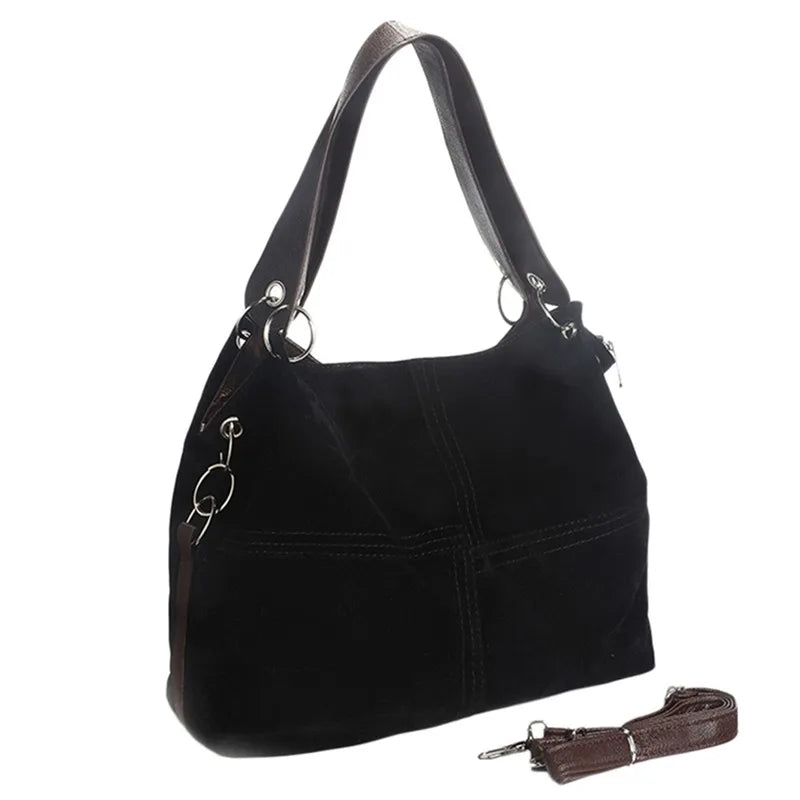 Women's Flannel One-shoulder Messenger Bag with Zipper