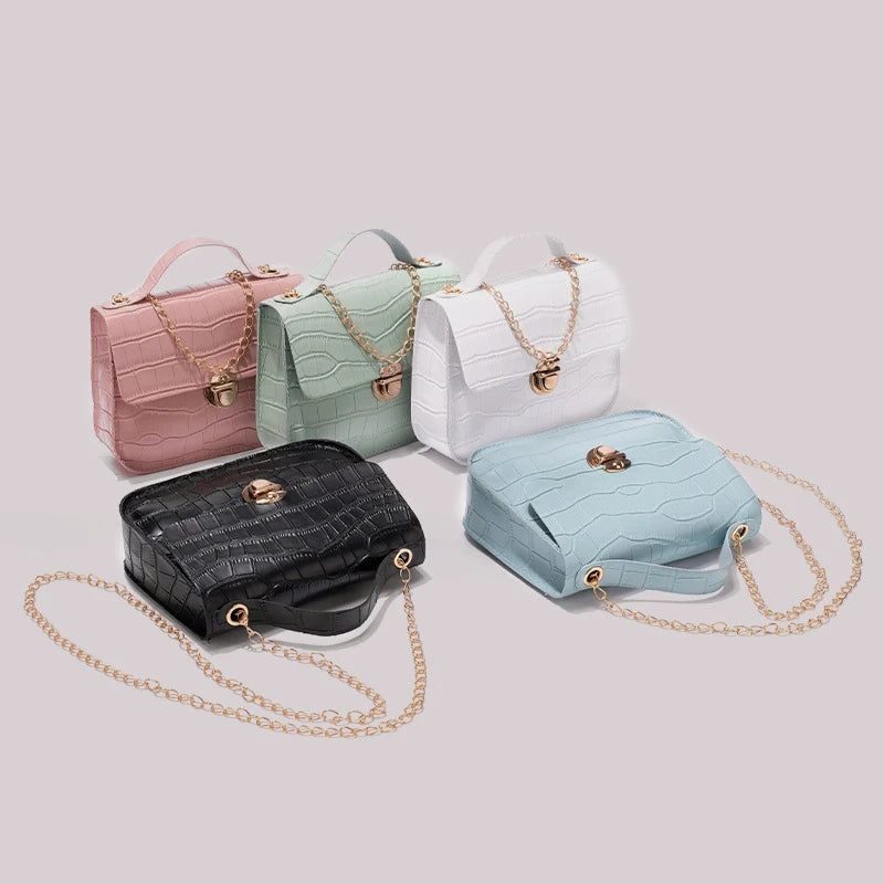 Crocodile Pattern Shoulder Bag Women Handbag Hasp Lady Bag