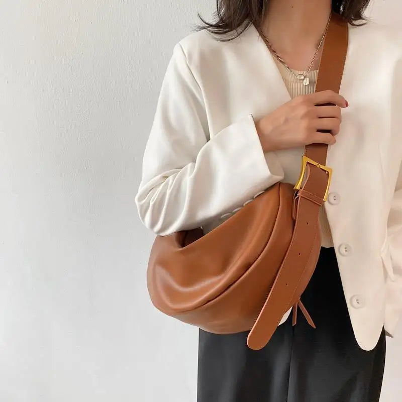 Women's Large Capacity Dumpling Messenger Shoulder Bag