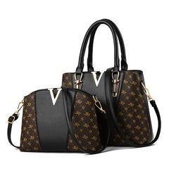 V-Shaped Shoulder Bag Soft PU Leather