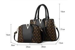 V-Shaped Shoulder Bag Soft PU Leather