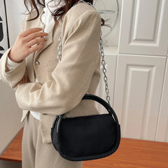Pink Chain Shoulder Bag Oxford Cloth Girls Messenger Bag