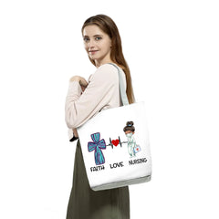Women's Nurse Letter Print Tote Bag High Capacity Reusable Shopping Bags