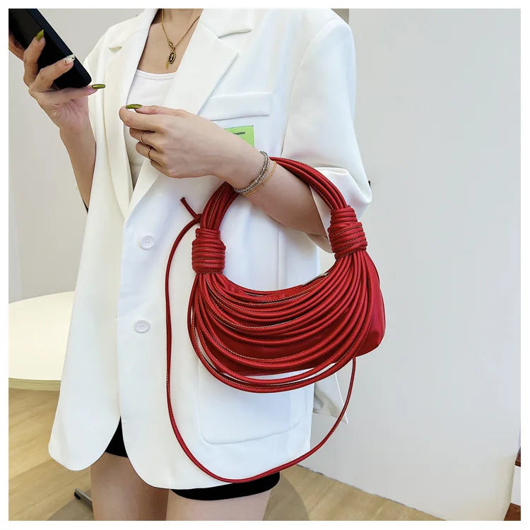 Personalized Wire Bundle Knitting Knot Women's Handbag