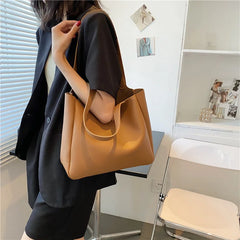 Women's Leather Shoulder Bag, Autumn Winter Tote