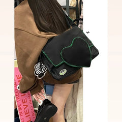 Harajuku Y2K Heart Techwear Crossbody Bag
