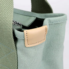 Large Canvas Tote Shoulder Bag - Multi-Pocket Handbag