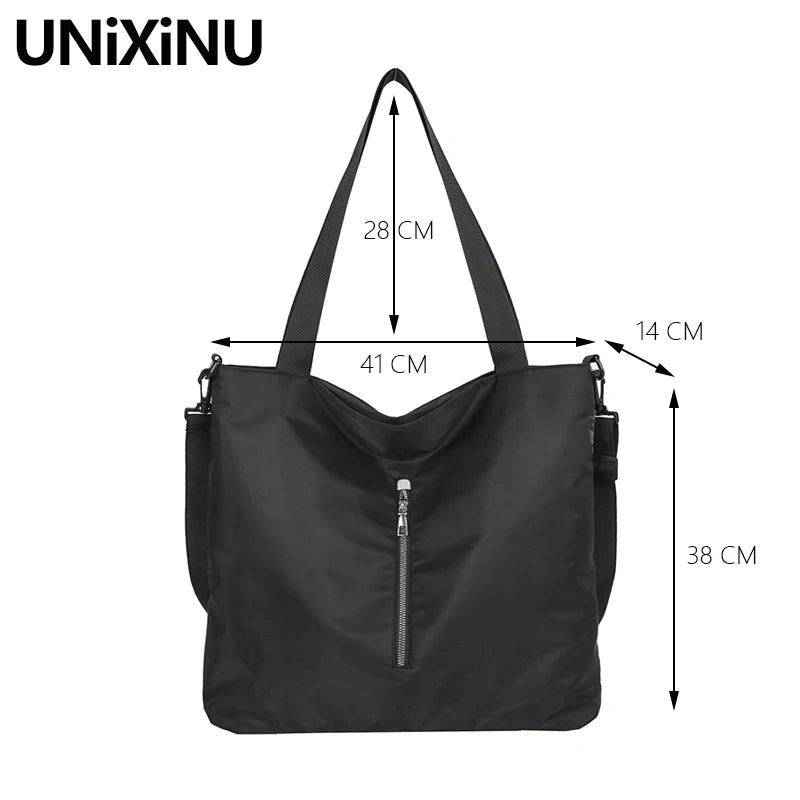 Large Capacity Nylon Tote Bag for Women Crossbody Handbag