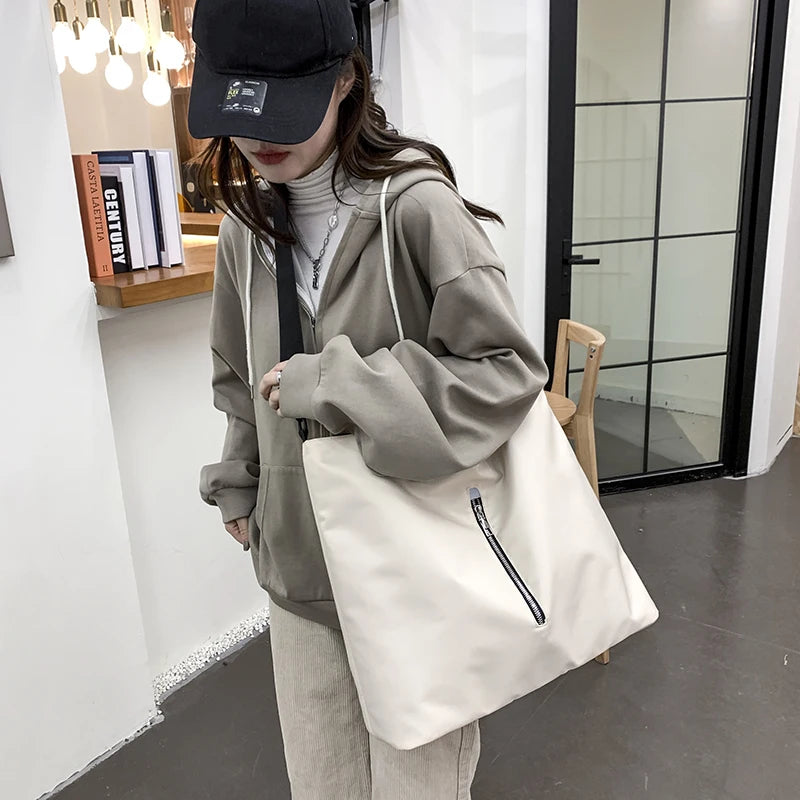 Large Capacity Nylon Tote Bag for Women Crossbody Handbag