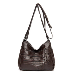 PU Leather Shoulder Bag for Women - Large Capacity