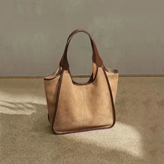 Women's Leather Tote Bag Shoulder Bag Large-Capacity