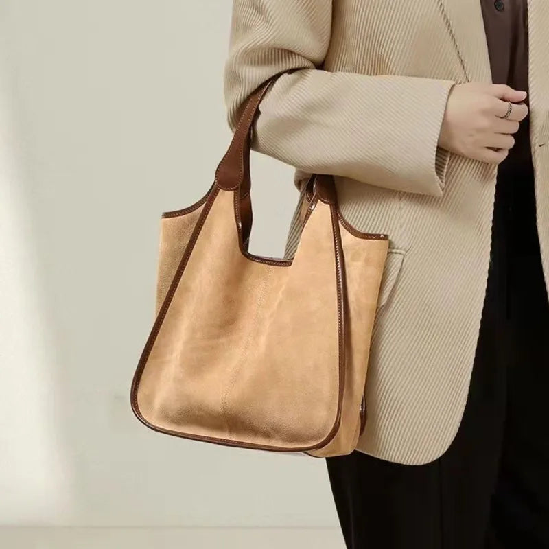 Women's Leather Tote Bag Shoulder Bag Large-Capacity