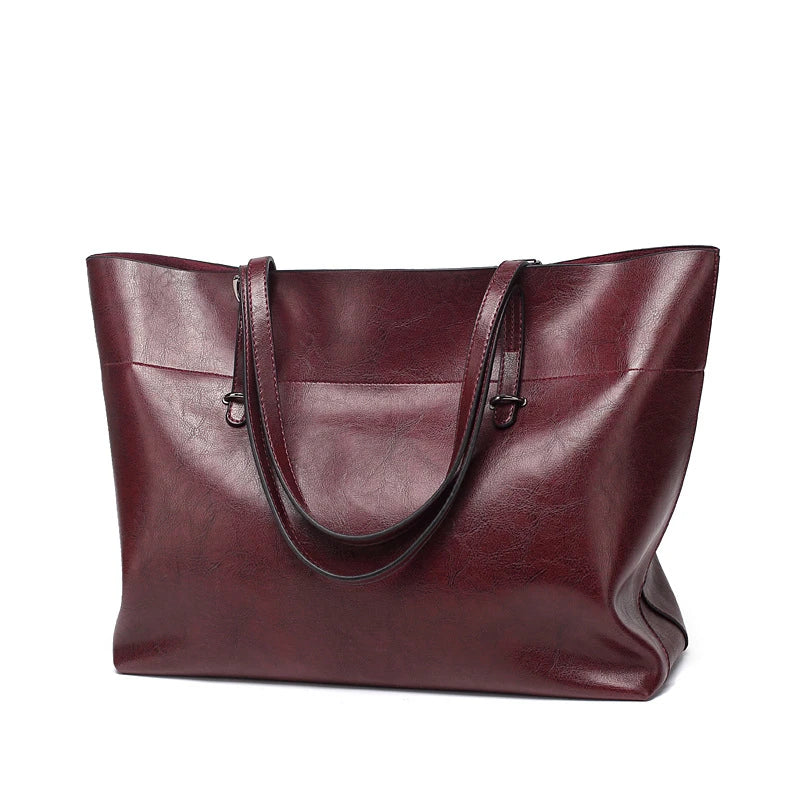 Women's Leather Tote Bag Handbags Large Capacity Shoulder Bags