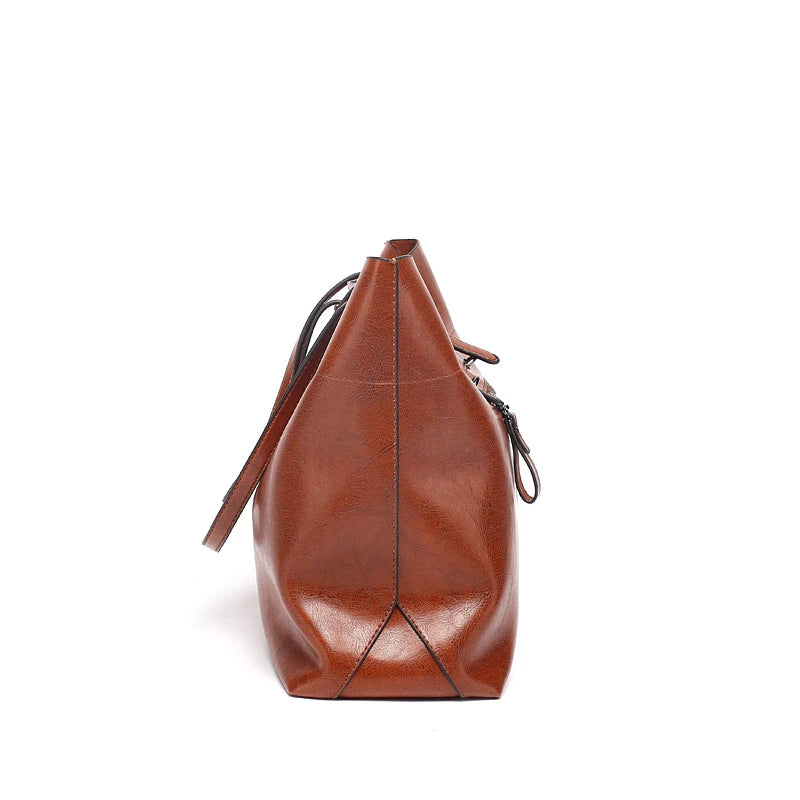 Women's Leather Tote Bag Handbags Large Capacity Shoulder Bags