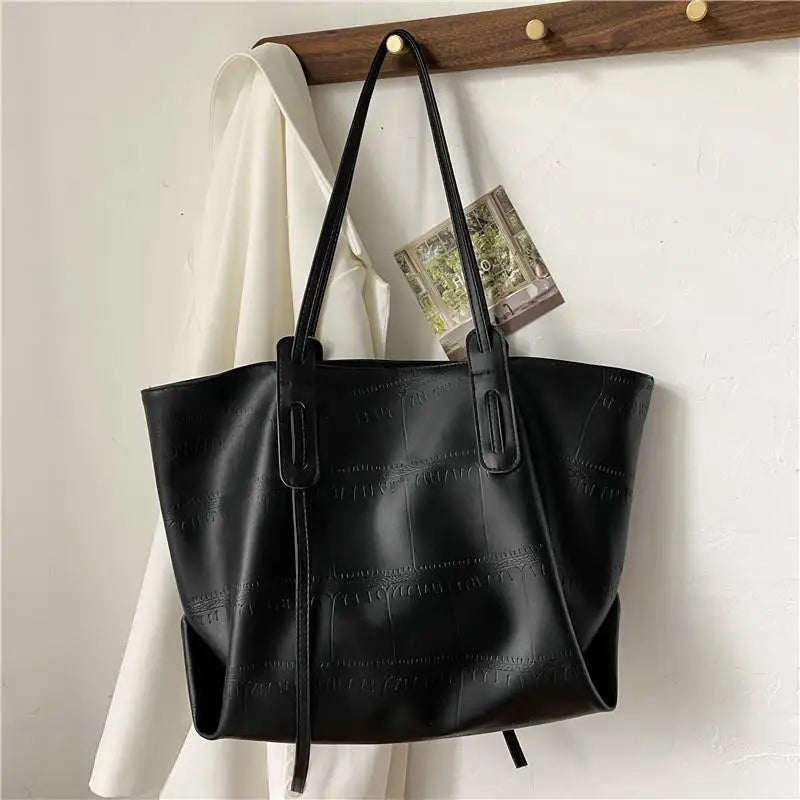 Yellow Leather Tote Bag Large Zipper Handbag