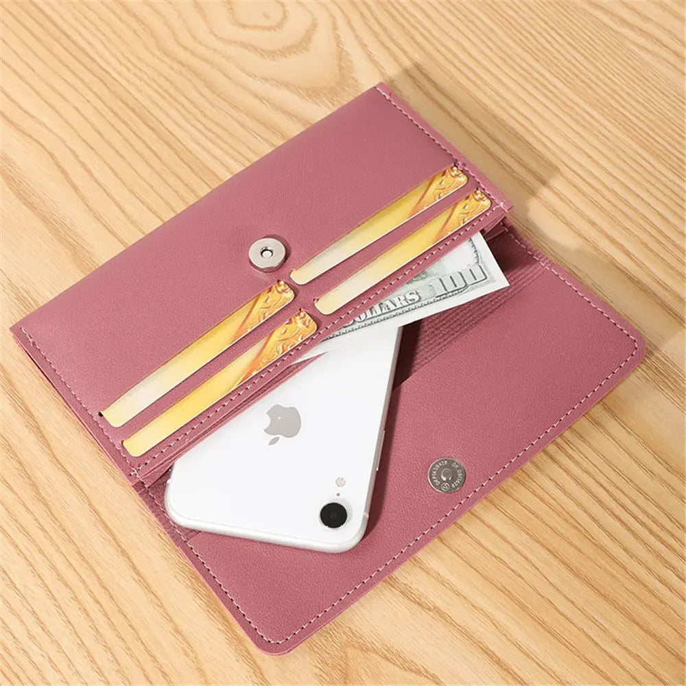 Women's Daisy Long Wallet PU Leather Large-capacity Purse