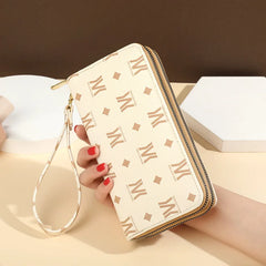 Women's Long Wallet Large Capacity Double Zipper Clutch Bag