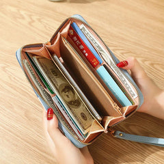 Women's Long Wallet Soft PU Leather Female Purses High Capacity