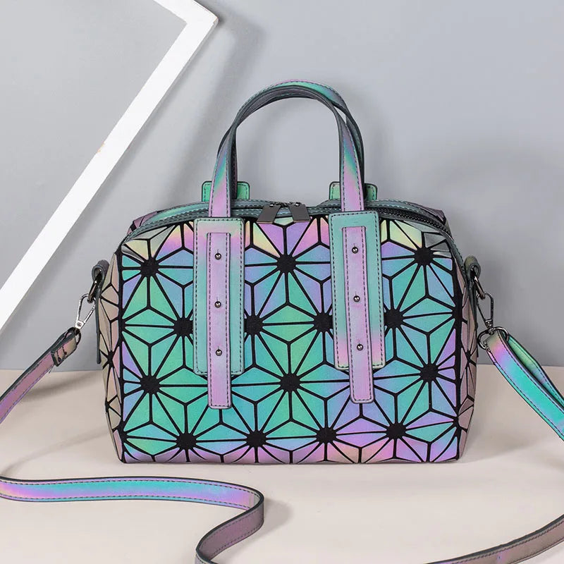 Women's Luminous Geometric Diamond Handbag