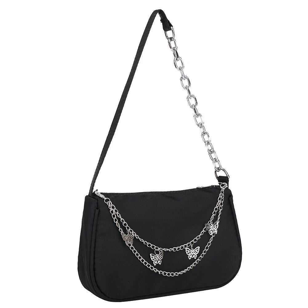Women's Retro Shoulder Bag Nylon Female Shopping Purse
