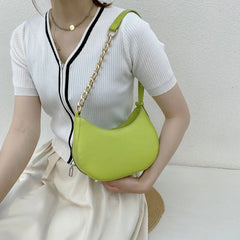 Women's Leather Shoulder Bag Chain Hobo Bag