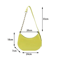 Women's Leather Shoulder Bag Chain Hobo Bag