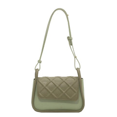 Women's PU Leather Crossbody Bag Square Shoulder Bag Yellow Khaki