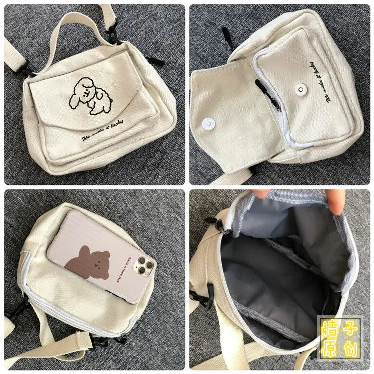 Canvas Printed Envelope Bag Sweet Cartoon Shoulder Bag