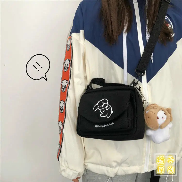 Canvas Printed Envelope Bag Sweet Cartoon Shoulder Bag