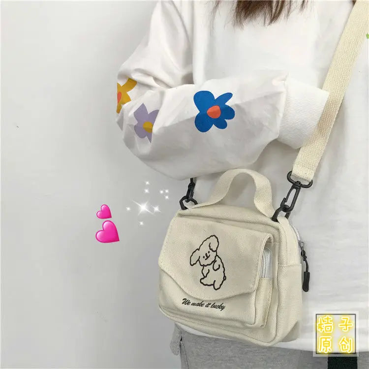 Canvas Printed Envelope Bag Sweet Cartoon Shoulder Bag