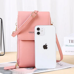 Women's Mini Crossbody Phone Bag Wallets Leather Touch Screen Cell Phone Purse