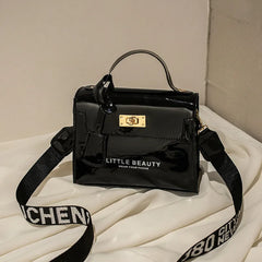 Solid Printing Leather Shoulder Bag for Women Small Diagonal Crossbody