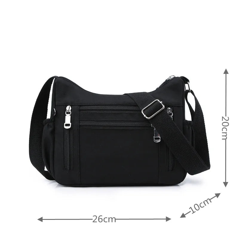 Women's Nylon Messenger Bags Small Ladies Handbag Travel Casual Tote Shoulder