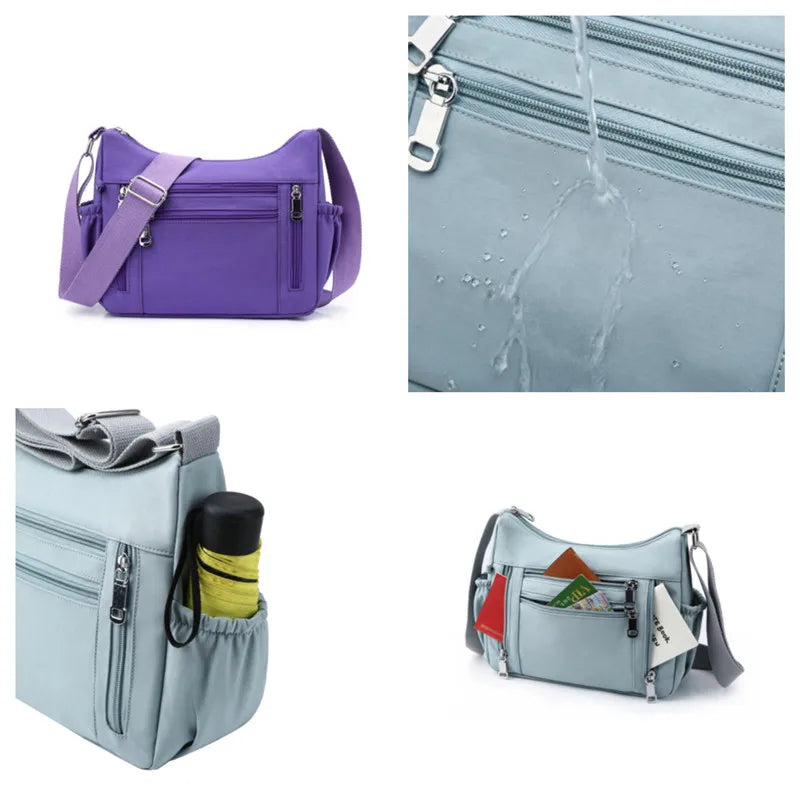 Women's Nylon Messenger Bags Small Ladies Handbag Travel Casual Tote Shoulder