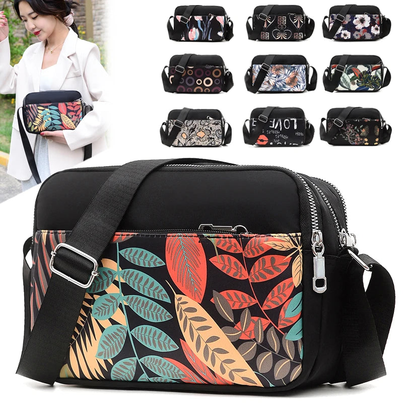 Women's Nylon Shoulder Bag Lady Messenger Bag Casual Hand Bag Female