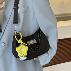 Women's Nylon Flower Shoulder Bag Hand Bags