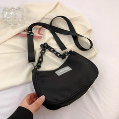 Women's Nylon Flower Shoulder Bag Hand Bags