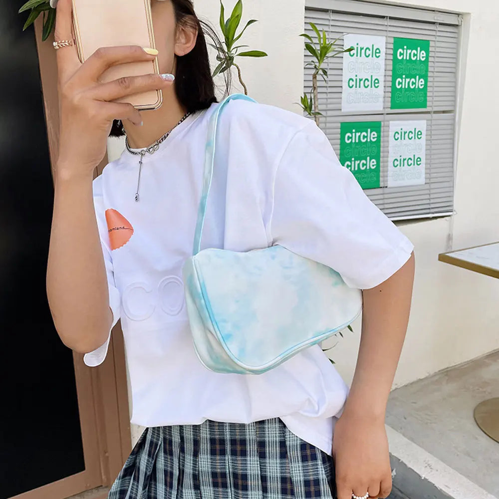 Women's Tie Dye Hobo Bag Underarm Shoulder Bags