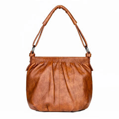 Women's Oil Wax Leather Handbag Tote Bag Wine