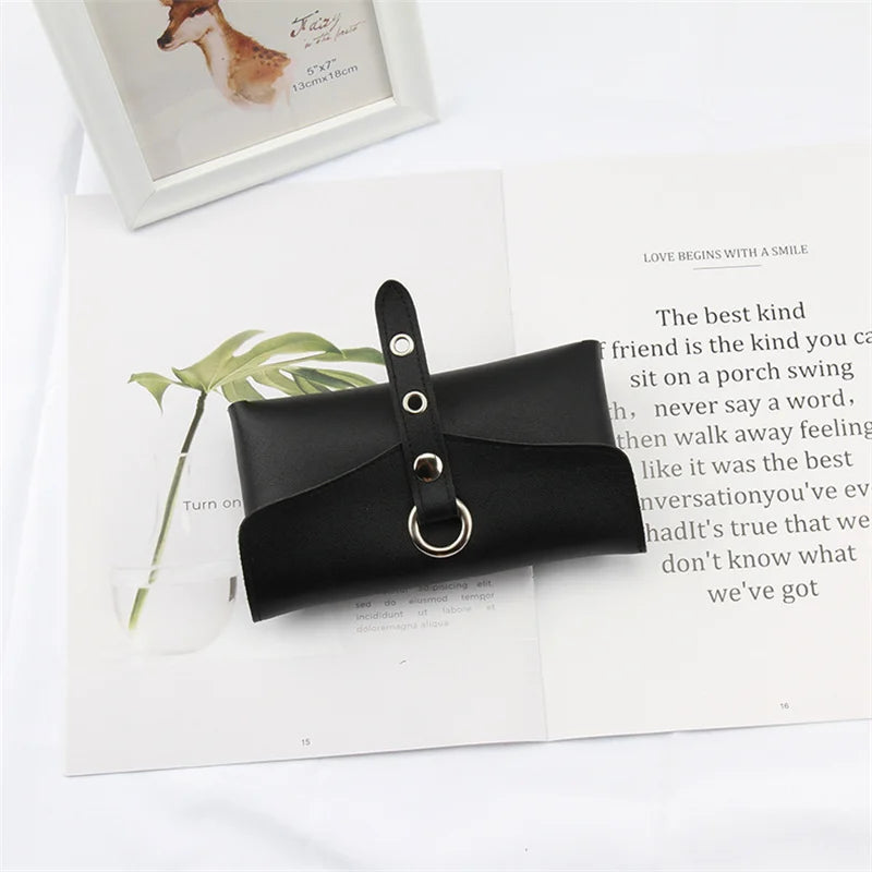 Women's PU Leather Waist Bag with Chain Belt Full Hole Punk Style Belt Phone Sho