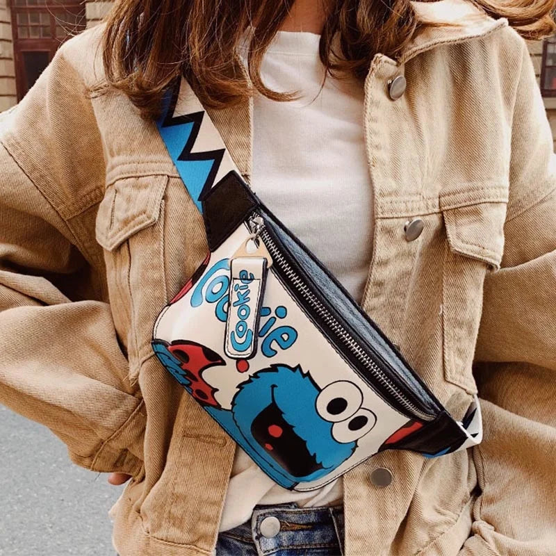 Women's PU Belt Banana Bag Waist Chest Hip Bag