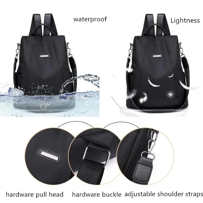 Women's Anti-theft Travel Backpack Casual Shoulder Bag Schoolbag