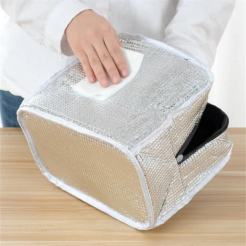 Women's Portable Daisy Thermal Lunch Bag Large Capacity Insulated Cooler