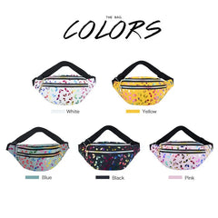 Women's Printed Waist Bag Fanny Pack Colorful Girls Bum Bag
