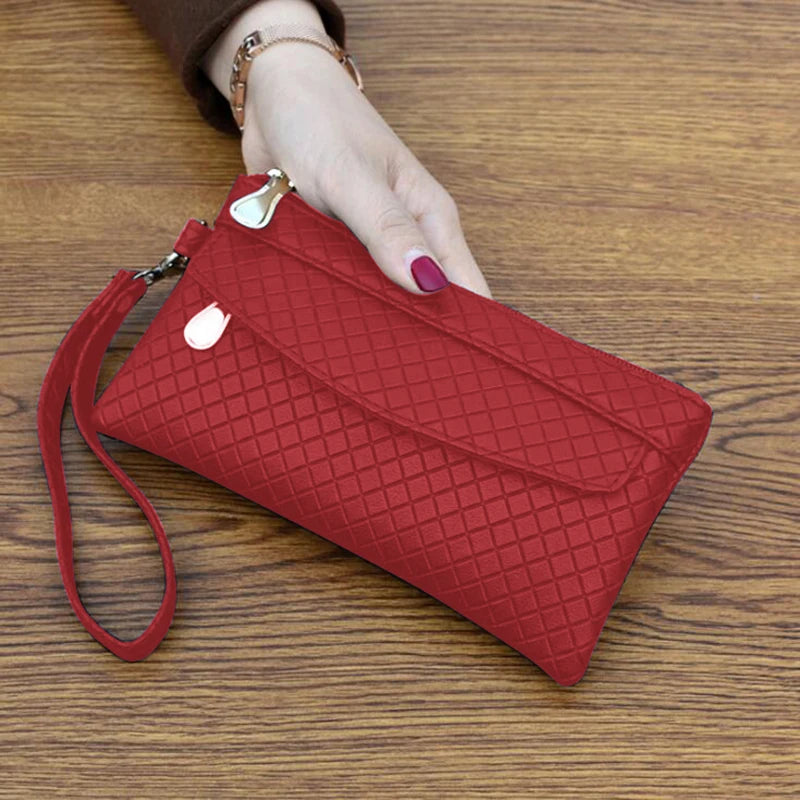 Women's Pu Leather Wallet Clutch Large Capacity Phone Bag