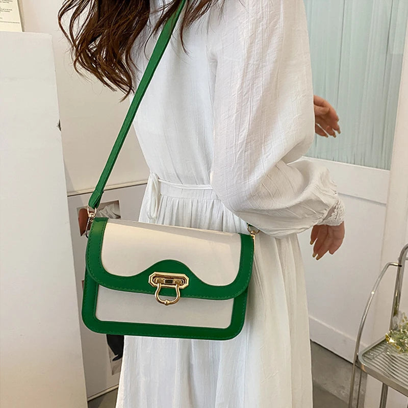 Women's Retro Shoulder Bag Casual Portable Versatile Handbag Crossbody Small Squ