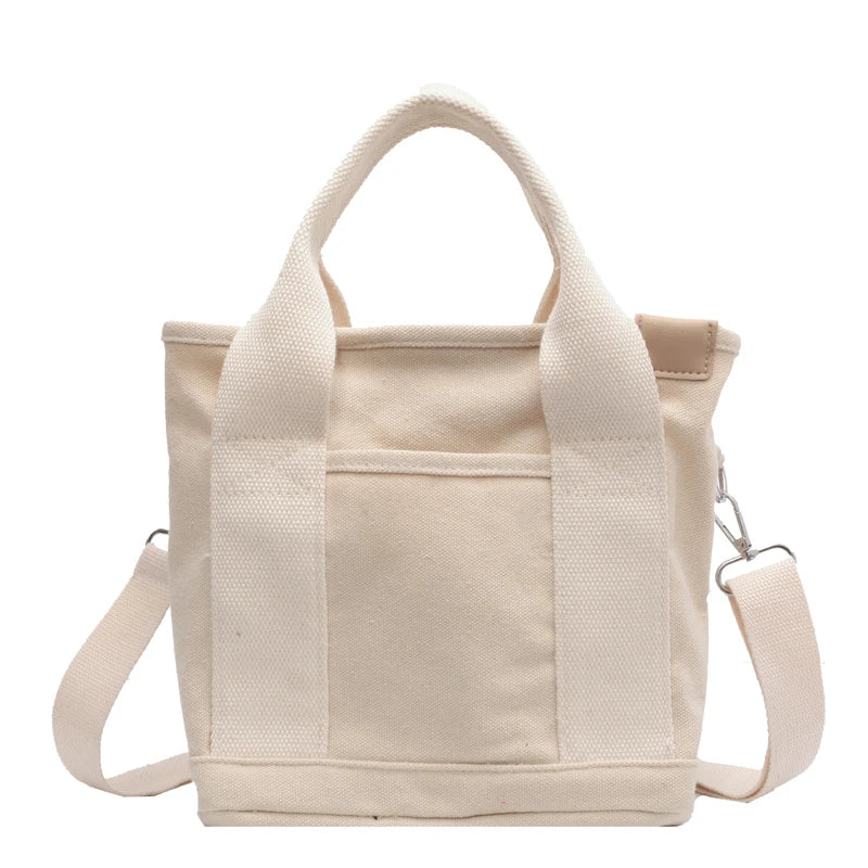Women's Mini Canvas Shoulder Messenger Bag Casual Solid Handbag