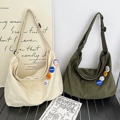 Women's Canvas Messenger Shoulder Bag Large Casual Crossbody Handbag