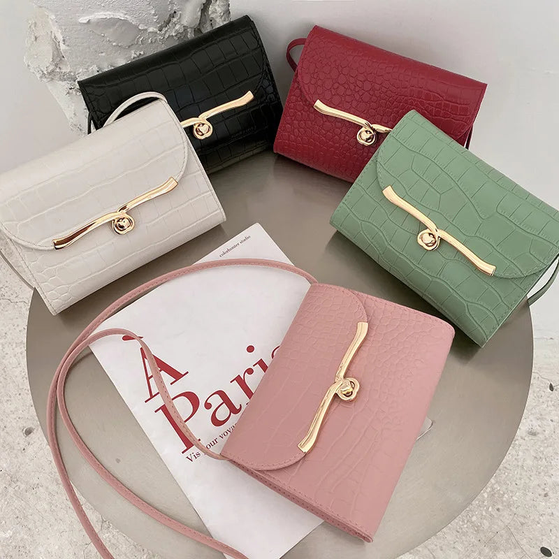 Women's Summer Messenger Bag Handbag Candy Lock Buckle Shoulder Bag